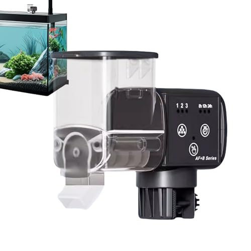 Lnhgh Fischfutterautomat - Automatischer Fischfutterspender Für Aquarien - Wasserdichter Intelligenter Automatischer Futterautomat Für Schildkröten Teich Mit Gemüsefütterung Und Wiederaufladbar von Lnhgh