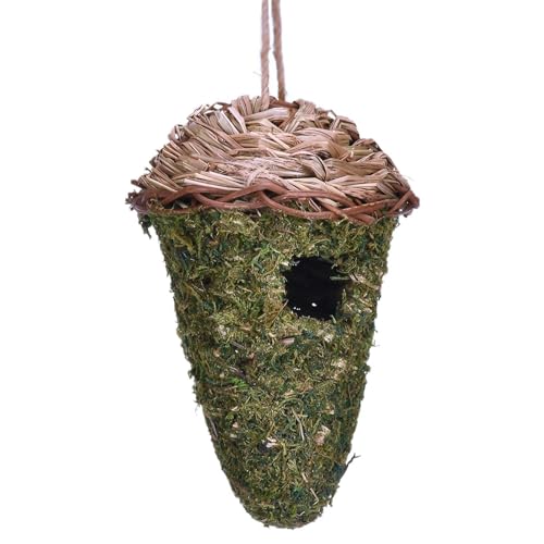 Lnhgh Handgewebtes Vogelnest, Vogelhäuser für Außen, Handgewebte Tit Shelter im Freien, Tränendrop-Form-Nest, weastresistente Kolibri-Nest für Garten, Innenhof, Zäune Lnhgh Handgewebtes Vogelnest, Vogelhäuser für Außen, Handgewebte Tit Shelter im Freien, Tränendrop-Form-Nest, weastresistente Kolibri-Nest für Garten, Innenhof, Zäune von Lnhgh