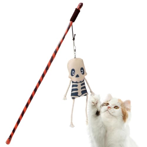 Lnhgh Katzenangel Spielzeug - Halloween Spielangel für Kitten | Trainingsangel Mit Kürbisgeist Zur Jagdsimulation Für Bewegung Drinnen Und Draußen Lnhgh Katzenangel Spielzeug - Halloween Spielangel für Kitten | Trainingsangel Mit Kürbisgeist Zur Jagdsimulation Für Bewegung Drinnen Und Draußen von Lnhgh