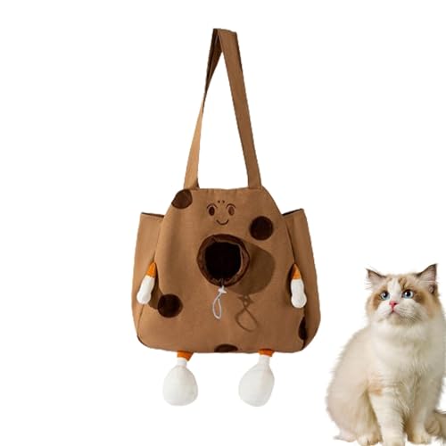 Lnhgh Katzentragetasche, Katzentrage | Haustier-Schultertragetasche | Haustier-Tragetasche aus Segeltuch, niedliche Katzen-Tragetasche, tragbare Haustier-Tragetasche, Outdoor-Hunde-Tragetasche für von Lnhgh