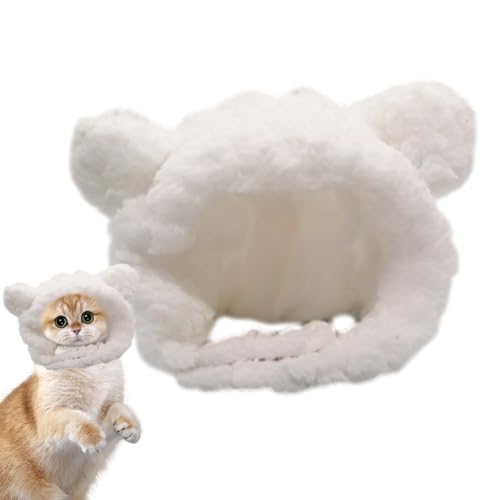 Lnhgh Niedliche Haustiermütze, Warme Bärenmütze für Hunde, Atmungsaktive braune Haustiermütze, Kopfbedeckung, warme Wintermütze für Katzen, kleine mittelgroße Welpen, Haustiere von Lnhgh