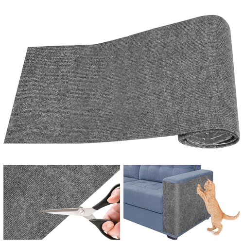 Kratzmatte Katze Wand 30 X 100CM Katzen Kratzmatte Selbstklebend, Zuschneidbare Kratzteppich Katze Kratzwand für Katzen, Katzen Kratzbretter Kratzmatte für Schützt Teppiche, Möbel und Sofas von Lnjya