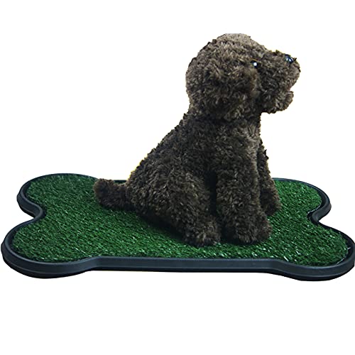 Indoor-Outdoor-Hundetopf-Trainer - Tragbares Hundegras-Pad mit Tablett - Leicht zu reinigendes Hunde-Töpfchengras, Pee Pod, 26 "x 16,5" von Lnlscle