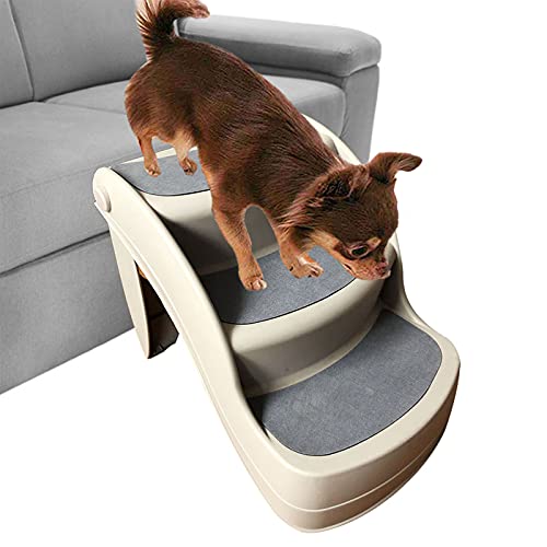 Pet Dog Step Treppe, klappbare Haustierrampe für den Innen- und Außenbereich, leichte tragbare Hundekatzenleiter für Couch und Hochbett von Lnlscle