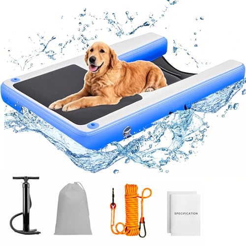 Rutschfestes Sicherheits-Schwimmdock, Eva-Welpen-Schwimmrampe Hundewasserleiter Mit Hoher Stabilität, Sicherer Und Einfacher Zugang, Große Aufblasbare Hundebootrampe für 68kg-Hunde Rutschfestes Sicherheits-Schwimmdock, Eva-Welpen-Schwimmrampe Hundewasserleiter Mit Hoher Stabilität, Sicherer Und Einfacher Zugang, Große Aufblasbare Hundebootrampe für 68kg-Hunde von Lnlscle
