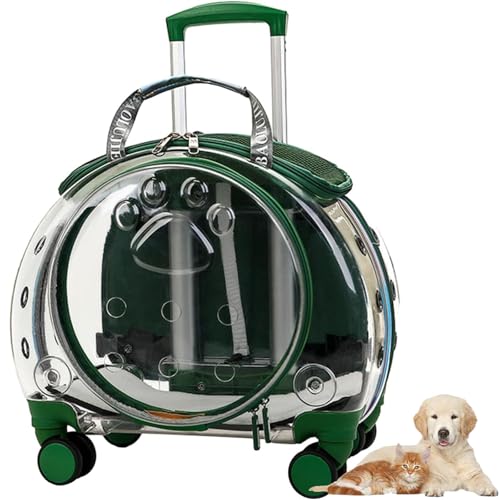 Tragbarer Tiertransporter Auf Rädern für Katzen Und Hunde, Reisetasche Mit Faltbarem Design, Fasst Bis Zu 5 Kg, Atmungsaktiver Rollender Tiertransporter, Ausziehbarer Tragegriff Tragbarer Tiertransporter Auf Rädern für Katzen Und Hunde, Reisetasche Mit Faltbarem Design, Fasst Bis Zu 5 Kg, Atmungsaktiver Rollender Tiertransporter, Ausziehbarer Tragegriff von Lnlscle