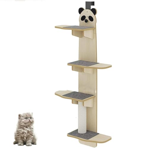 Über Der Tür Kratzbaum, Multi-Level Hängende Katze Regal & Climber Mit Regalen, Platzsparende Vertikale Katzenturm für Indoor-Katzen, Kein Bohrer Installation von Lnlscle