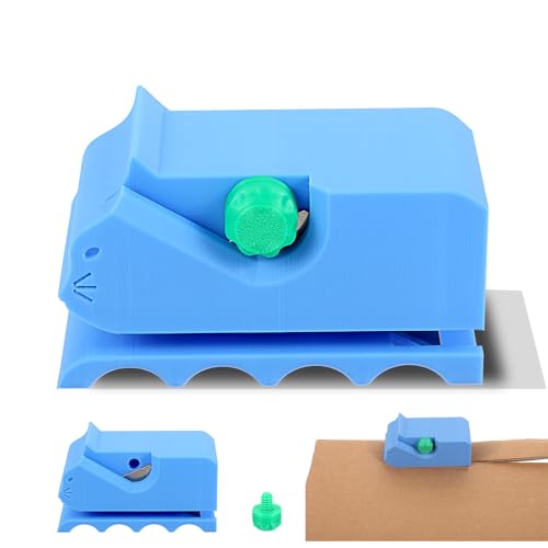 Lnngub Katzenkratzschneider, 3D-gedruckte Katzenkratzbrettschneider, Kartonschneider für Katzen, Kratzer, Handheld, 3D-gedruckte Kartonstreifenschneider (blau) von Lnngub