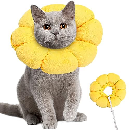 LoQuick Halskrause Katze, Einstellbarer Halsband,Weich Sonnenblume Katze Wiederherstellung Halsband Kragen Cone, Haustiere Schutzkragen für Katzen Kleiner Hunde Nach Operation und Verletzungen LoQuick Halskrause Katze, Einstellbarer Halsband,Weich Sonnenblume Katze Wiederherstellung Halsband Kragen Cone, Haustiere Schutzkragen für Katzen Kleiner Hunde Nach Operation und Verletzungen von LoQuick