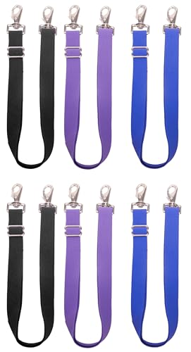 Elastische Beingurte für Pferdedecken, Pferdedecke, Ersatz-Beingurt (6, 2 Schwarz, 2 Blau, 2 Violett), 6 Stück von Loaged