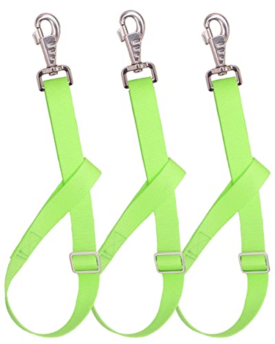 Loaged Verstellbarer Nylon-Eimerriemen (3er-Pack) – für Heunetze, Wassereimer, Hängegurt, Pferde-Futterspender, strapazierfähig, 76,2 cm (fluoreszierendes Grün) von Loaged