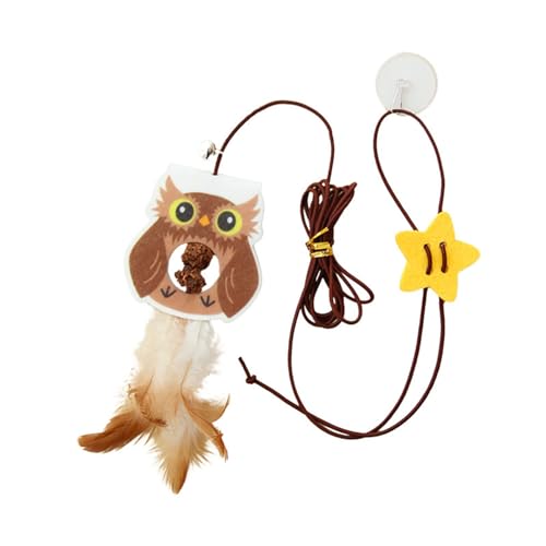 Loboo Idea Feder-Katzenspielzeug, Saugnapf, Katzenspielzeug für Indoor-Katzen, einziehbares Katzenfeder-Spielzeug, 2 m lang, elastische Schnur, Katzenminze im Lieferumfang enthalten, leuchtende Loboo Idea Feder-Katzenspielzeug, Saugnapf, Katzenspielzeug für Indoor-Katzen, einziehbares Katzenfeder-Spielzeug, 2 m lang, elastische Schnur, Katzenminze im Lieferumfang enthalten, leuchtende von Loboo Idea