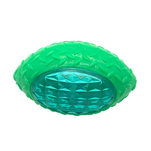 Gummi-Fußball-Form, mit LED-Licht, für Hunde und Welpen, mit Geräuschen, für Zahnreinigung, Geburtstagsgeschenk-Set von Lobounny