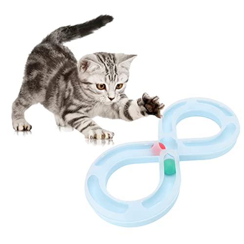 Locadence Cat Track Ball Spielzeug, Figur 8 Form Unendliche Rollbahn mit Buntem Blasenball Haustier Katze Interaktive Unterhaltung für Kätzchen Haustiere Kätzchen Katzen Locadence Cat Track Ball Spielzeug, Figur 8 Form Unendliche Rollbahn mit Buntem Blasenball Haustier Katze Interaktive Unterhaltung für Kätzchen Haustiere Kätzchen Katzen von Locadence