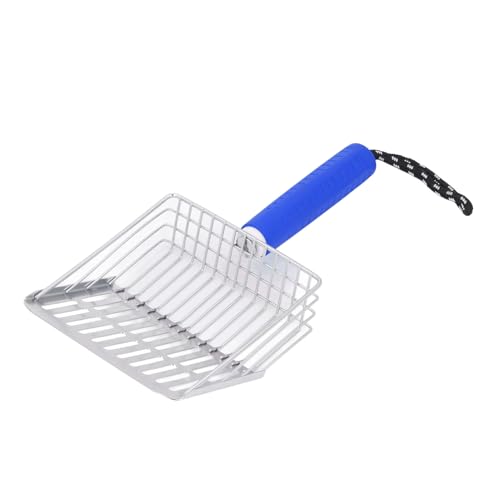 Locadenz Katzenstreu Scoop, 304 Edelstahl Pooper Scooper mit abnehmbarem Griff, schnelle Filtration Katzenstrauder Schaufel Katzentruppsschopf für Katzendrüsenbox -Reinigung (Blau) von Locadence
