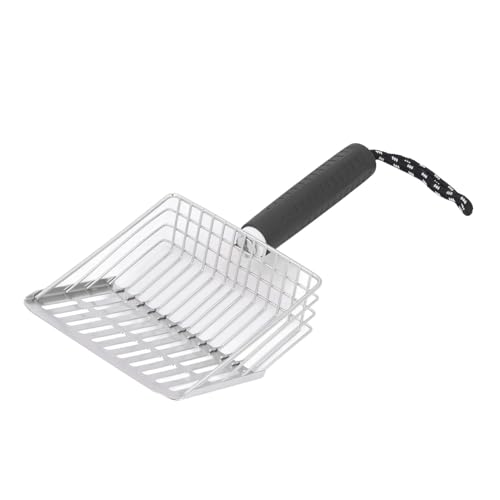 Locadenz Katzenstreu Scoop, 304 Edelstahl Pooper Scooper mit abnehmbarem Griff, schnelle Filtration Katzenstrauder Schaufel Katzentruppsschopf für Katzendrüsenbox -Reinigung (Schwarz) von Locadence