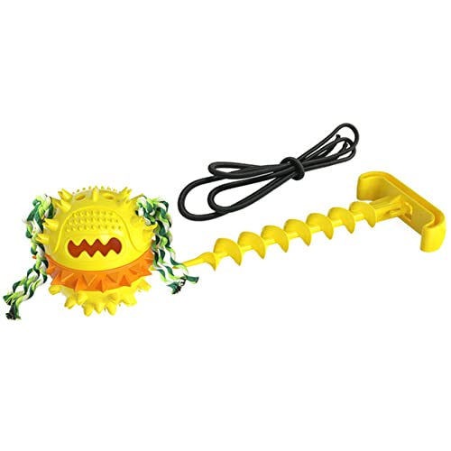 Lodokdre Draussen Hunde Schlepper Spielzeug Kau Spielzeug für Aggressive Kauer Hunde Zahnen UnzerstöRbares Seil-Gelb von Lodokdre