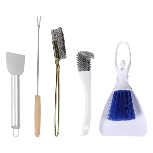Lodoot Vogelkäfig-Reiniger-Kits, Edelstahl-Gabel-Zubehör für einfache Exkremententfernung und Vogelkäfig-Reinigung, 5-teiliges Set von Lodoot