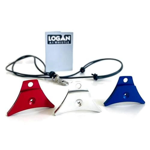 3 Stück Logan A1 Schäferhund Pfeifen & Segeltau Lanyards, Silber (Silber, Rot, Blau) von Logan Whistles