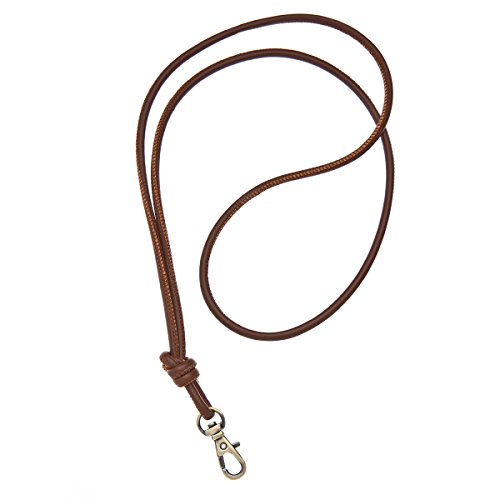 Logan Whistles Umhängeband aus Lamm-Nappaleder mit Messingclip, Hellbraun von Logan Whistles