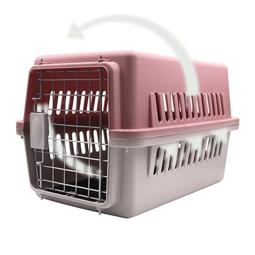 Logupowt Strapazierfähige Hundetragetasche, zugelassen von Fluggesellschaften, Katzentragetaschen mit Griffen und 4 seitlichen Belüftungen, Kunststoffhütten für Reisen, geeignet für Welpen und von Logupowt