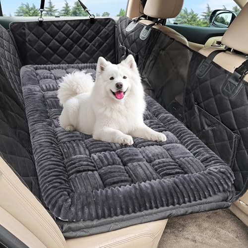 Loiion Hundebett Auto Rückbank, Weich Auto Hundebett, Hundematte Große Hunde, Autodecke Hund Rückbank, Hundematte rutschfest, Leicht zu Reinigen, Kratzfest und Komfortabel, 127×62.5cm, Dunkelgrau Loiion Hundebett Auto Rückbank, Weich Auto Hundebett, Hundematte Große Hunde, Autodecke Hund Rückbank, Hundematte rutschfest, Leicht zu Reinigen, Kratzfest und Komfortabel, 127×62.5cm, Dunkelgrau von Loiion
