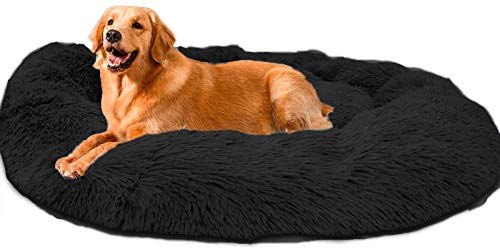 Loir Hundebett Tierbett Katzenbett Hundesofa Katzensofa Kissen Weich, 120 cm, Schwarz, Flauschig, rutschfest, Waschbar, für große und extra-große Katzen Hunde Loir Hundebett Tierbett Katzenbett Hundesofa Katzensofa Kissen Weich, 120 cm, Schwarz, Flauschig, rutschfest, Waschbar, für große und extra-große Katzen Hunde von Loir