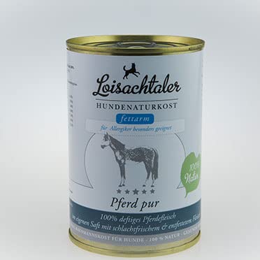 Loisachtaler Naturkost Pferd pur 400g Hundefutter Lebensmittelqaulität (1 x 400g) von Loisachtaler Naturkost Hundefutter