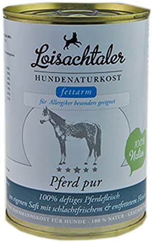 Loisachtaler Naturkost Pferd pur 400g Hundefutter Lebensmittelqaulität (12 x 400g) von Loisachtaler Naturkost Hundefutter