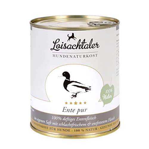 Loisachtaler Naturkost Ente pur 400g Hundefutter Nassfutter Lebensmittelqualität (1 x 400g) von Loisachtaler Naturkost Pur