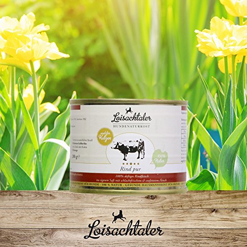 Loisachtaler Hundefutter Naturkost Rind pur 200g (12 x 200g) von Loisachtaler Pur
