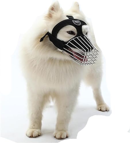 LoKori Atmungsaktiver Maulkorb aus Netzstoff, Maulkorb für Hunde mit verstellbarem Maulkorb, Maulkorb aus Nylon, Für Kleine Mittelgroße und Große Hunde, Verhindert Bellen, Beißen und Kauen (M,Black) von LoKori