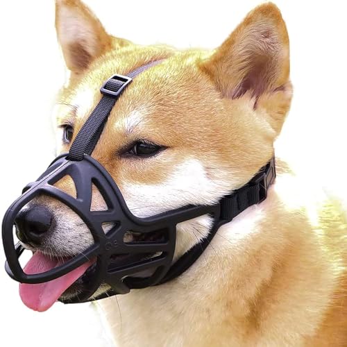 LoKori Hunde Maulkorb, Korbmaulkorb für Hunde, Maulkorb für Hunde,Silikon-Korb Hund, Verstellbare Schlaufe, von mittleren und großen Hunden Verhinderung von Bellen, Beißen und Kauen (M) von LoKori