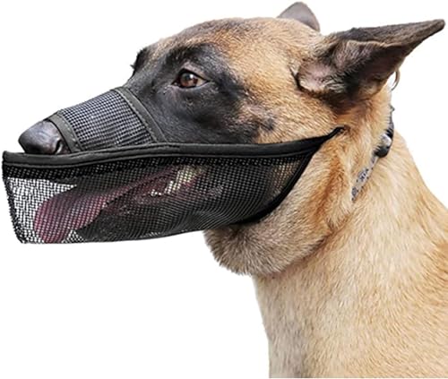 LoKori Nylon-Maulkorb Für Hunde, Maulkorb Hund, für große, mittelgroße und kleine Hunde, Maulkorb für Hunde Abgerundete Mesh, Verhindert Das Beißen, Kauen Und Bellen (XS,Black) von LoKori