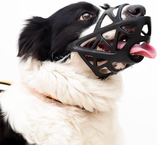 LoKori Weicher Silikon-Korb Hund Maulkorb, Maulkorb Für Hunde, Für Kleine Mittelgroße und Große Hunde, atmungsaktiver Maulkorb, Verhindert Bellen, Beißen und Kauen (M) von LoKori