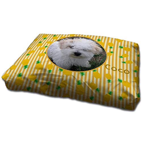 LolaPix Hundebett. Hundebett Grosse Hunde Waschbar. Personalisiert mit Name/Foto. Bett für große/Mittlere/Kleine Hunde. Waschbare Hundematratze und Abnehmbarer Bezug. PIÑAS Foto von LolaPix