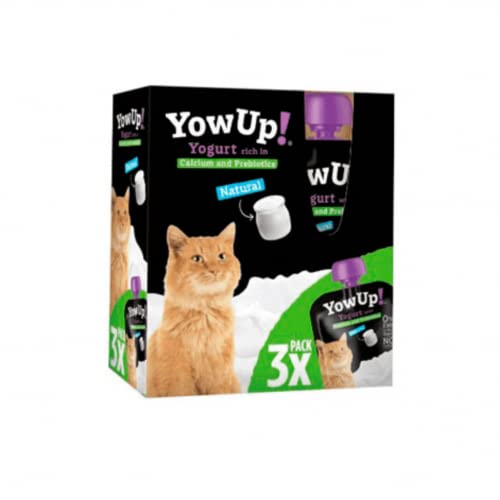 YowUp! 100% Galizischer Naturjoghurt laktosefrei für Katzen | LolitosPets (85 g (3 Stück) von LolitosPets