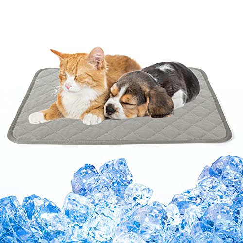 Lollanda Kühlmatte für Hunde und Katze 70 x 55CM, Selbstkühlende Matte Hunde Katzen, Haustier Kühlmatte Selbstkühlende, Kühlmatte Hunde Katzen für Sommer (L, Grau) von Lollanda