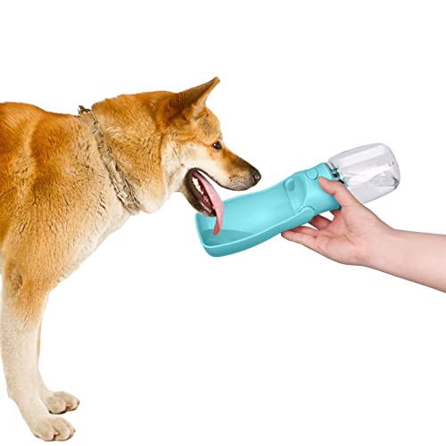 Lollanda 350ml Faltbare Trinkflasche Hunde Klein, Tragbare Wasserflasche Hund für Unterwegs, Reise Auslaufsichere Hundetrinkflasche für Hund und Katze Im Freien Beim Wandern von Lollanda