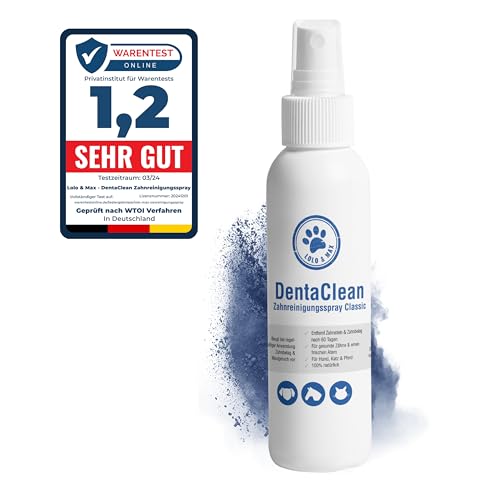 Lolo & Max DentaClean Spray Classic – Zahnreinigungsspray Für Tiere, 130ml - Zahnpflege und Dentalspray Für Hunde & Katzen - Zahnsteinentferner - 100% natürlich Lolo & Max DentaClean Spray Classic – Zahnreinigungsspray Für Tiere, 130ml - Zahnpflege und Dentalspray Für Hunde & Katzen - Zahnsteinentferner - 100% natürlich von Lolo & Max