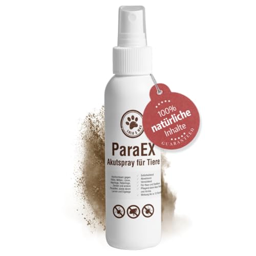 Lolo & Max - ParaEx Akut Spray, Sofort Schutz gegen Zecken und Flöhe für Hunde, Katzen, Haustiere. Mittel gegen Zecken, Flöhe, Milmben, Parasiten. 100% natürlich! von Lolo & Max