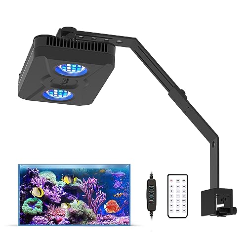 Lominie Aquarium LED Beleuchtung, Vollspektrum für Salzwasser & Süßwasser, Korallen, Riffe, Planted, Nano Aquarium Tank von Lominie