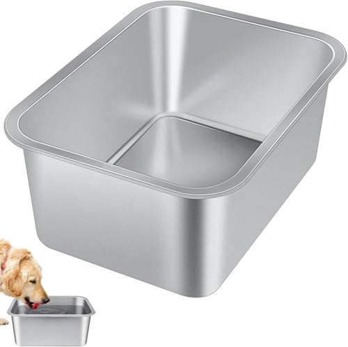 11.4 L Groß Hundenapf Edelstahl, 36×27×15cm Wassernapf Hundenapf Grosse Hunde, Wasser und Futternapf Hund Groß Anti-Fall Und Leicht Zu Reinigen, Metall Trinknapf Hund für Grosse und Mittelgroße Hunde 11.4 L Groß Hundenapf Edelstahl, 36×27×15cm Wassernapf Hundenapf Grosse Hunde, Wasser und Futternapf Hund Groß Anti-Fall Und Leicht Zu Reinigen, Metall Trinknapf Hund für Grosse und Mittelgroße Hunde von Lonepetu