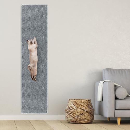 180 x 40cm Extra Große Kratzmatte Katze, Imitation Sisal kratzbretter Katze mit Befestigungsnägeln, Teppich Katzen Kratzbrett Wand, kratzschutz für Wand Sofas Türen Möbel, Verdickt Langlebig, Grau 180 x 40cm Extra Große Kratzmatte Katze, Imitation Sisal kratzbretter Katze mit Befestigungsnägeln, Teppich Katzen Kratzbrett Wand, kratzschutz für Wand Sofas Türen Möbel, Verdickt Langlebig, Grau von Lonepetu