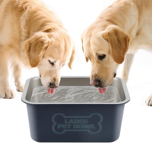 3 Gallonen Großer Hund Wassernapf, Hohe Kapazität Edelstahl Hundenäpfe Indoor Outdoor Wassernapf für Hunde Metall Haustier Futter Schüssel für Mittlere Große Riesen Rasse Leicht zu Reinigen (Blau) 3 Gallonen Großer Hund Wassernapf, Hohe Kapazität Edelstahl Hundenäpfe Indoor Outdoor Wassernapf für Hunde Metall Haustier Futter Schüssel für Mittlere Große Riesen Rasse Leicht zu Reinigen (Blau) von Lonepetu