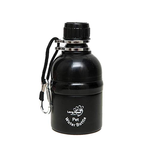 Long Paws Other SF6035-2 Wasserflasche für Haustiere, Schwarz, 250 ml, transparent von Long Paws