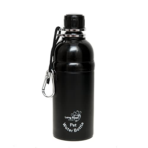 Other Long Paws Tragbare Hundetrinkflasche Schwarz Hund Wasserflasche - 500ml Edelstahl Hund Reise Wasserflasche Other Long Paws Tragbare Hundetrinkflasche Schwarz Hund Wasserflasche - 500ml Edelstahl Hund Reise Wasserflasche von Long Paws