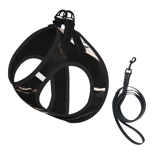 Hundegeschirr und Leine, Set mit Marmor-Druck, atmungsaktiv, verstellbar, ausbruchsicher, für Hunde, Katzen, Schwarz / Rotgold Hundegeschirr und Leine, Set mit Marmor-Druck, atmungsaktiv, verstellbar, ausbruchsicher, für Hunde, Katzen, Schwarz / Rotgold von Longzehao