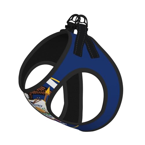 Hundegeschirr und Leine, Set mit Utah-Flagge, atmungsaktiv, verstellbar, ausbruchsichere Weste für Hunde, Katzen von Longzehao