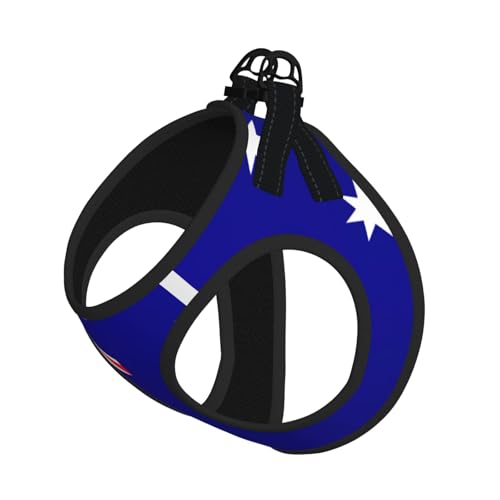 Hundegeschirr und Leine mit australischer Flagge, atmungsaktiv, verstellbar, ausbruchsichere Weste für Hunde, Katzen von Longzehao